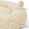 imageBedsure Calming Cat Beds for Indoor Cats  Small Cat Bed Washable 20 inches AntiSlip Round Fluffy Plush Faux Fur Pet Bed Fits up to 15 lbs Pets Aqua BlueIvory Beige