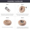 imageBedsure Calming Cat Beds for Indoor Cats  Small Cat Bed Washable 20 inches AntiSlip Round Fluffy Plush Faux Fur Pet Bed Fits up to 15 lbs Pets Aqua BlueCoffee