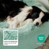 imageBedsure Calming Cat Beds for Indoor Cats  Small Cat Bed Washable 20 inches AntiSlip Round Fluffy Plush Faux Fur Pet Bed Fits up to 15 lbs Pets Aqua BlueApple Green
