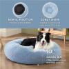 imageBedsure Calming Cat Beds for Indoor Cats  Small Cat Bed Washable 20 inches AntiSlip Round Fluffy Plush Faux Fur Pet Bed Fits up to 15 lbs Pets Aqua BlueLight Blue