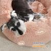 imageBedsure Calming Cat Beds for Indoor Cats  Small Cat Bed Washable 20 inches AntiSlip Round Fluffy Plush Faux Fur Pet Bed Fits up to 15 lbs Pets Aqua BluePink