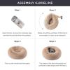 imageBedsure Calming Cat Beds for Indoor Cats  Small Cat Bed Washable 20 inches AntiSlip Round Fluffy Plush Faux Fur Pet Bed Fits up to 15 lbs Pets Aqua BlueCopper