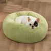 imageBedsure Calming Cat Beds for Indoor Cats  Small Cat Bed Washable 20 inches AntiSlip Round Fluffy Plush Faux Fur Pet Bed Fits up to 15 lbs Pets Aqua BlueGreen