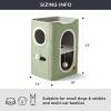 imageBedsure Cat Beds for Indoor Cats  Large Cat Cave for Pet Cat House with Fluffy Ball Hanging and Scratch Pad Foldable Cat Hideaway 165x165x13 inches Loden GreenGreen