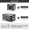 imageBedsure Cat Beds for Indoor Cats  Large Cat Cave for Pet Cat House with Fluffy Ball Hanging and Scratch Pad Foldable Cat Hideaway 165x165x13 inches Loden GreenDark Grey