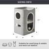 imageBedsure Cat Beds for Indoor Cats  Large Cat Cave for Pet Cat House with Fluffy Ball Hanging and Scratch Pad Foldable Cat Hideaway 165x165x13 inches Loden GreenGrey