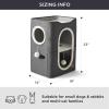 imageBedsure Cat Beds for Indoor Cats  Large Cat Cave for Pet Cat House with Fluffy Ball Hanging and Scratch Pad Foldable Cat Hideaway 165x165x13 inches Loden GreenDark Grey