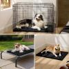 imageBedsure Chew Proof XL Dog Bed Machine Washable Dog Crate Pad Durable Kennel Pad for Chewers BlackLCrate 35L x 22W x 1Th