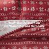 imageBedsure Christmas Comforter Set Queen  Christmas Bed Set with Festival Forest Soft Bedding for Holiday 3 Pieces 1 Soft Trees Printed Comforter and 2 Pillow Shams02  Red Snowflake