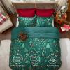 imageBedsure Christmas Comforter Set Queen  Christmas Bed Set with Festival Forest Soft Bedding for Holiday 3 Pieces 1 Soft Trees Printed Comforter and 2 Pillow Shams05  Green Forest