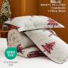 imageBedsure Christmas Comforter Set Queen  Christmas Bed Set with Festival Forest Soft Bedding for Holiday 3 Pieces 1 Soft Trees Printed Comforter and 2 Pillow Shams01  Red Reindeer