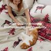 imageBedsure Christmas Comforter Set Queen  Christmas Bed Set with Festival Forest Soft Bedding for Holiday 3 Pieces 1 Soft Trees Printed Comforter and 2 Pillow Shams01  Red Reindeer
