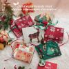 imageBedsure Christmas Comforter Set Queen  Christmas Bed Set with Festival Forest Soft Bedding for Holiday 3 Pieces 1 Soft Trees Printed Comforter and 2 Pillow Shams02  Red Snowflake