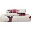 imageBedsure Christmas Duvet Cover Queen  Holiday Bedding Collection with a Festive Pattern Includes 1 Duvet Cover and 2 Pillow Shams Queen Gift Design01  Reindeer No Comforter