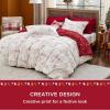 imageBedsure Christmas Duvet Cover Queen  Holiday Bedding Collection with a Festive Pattern Includes 1 Duvet Cover and 2 Pillow Shams Queen Gift Design03  Christmas Wishes No Comforter