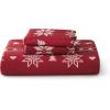 imageBedsure Christmas Duvet Cover Queen  Holiday Bedding Collection with a Festive Pattern Includes 1 Duvet Cover and 2 Pillow Shams Queen Gift Design04  Snowflake No Comforter