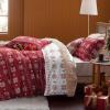 imageBedsure Christmas Duvet Cover Queen  Holiday Bedding Collection with a Festive Pattern Includes 1 Duvet Cover and 2 Pillow Shams Queen Gift Design04  Snowflake No Comforter