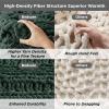 imageBedsure Chunky Knit Throw Blanket for Couch  100 Hand Knitted 506 lbs GentleSoft Blanket with Giant Chenille Yarn for Bed Living Room Home Decor Thick and Cozy Grey 50x60 Inches06  Dark Green