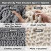 imageBedsure Chunky Knit Throw Blanket for Couch  100 Hand Knitted 506 lbs GentleSoft Blanket with Giant Chenille Yarn for Bed Living Room Home Decor Thick and Cozy Grey 50x60 Inches02  Grey