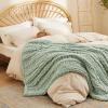 imageBedsure Chunky Knit Throw Blanket for Couch  100 Hand Knitted 506 lbs GentleSoft Blanket with Giant Chenille Yarn for Bed Living Room Home Decor Thick and Cozy Grey 50x60 Inches05  Sage Green