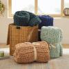 imageBedsure Chunky Knit Throw Blanket for Couch  100 Hand Knitted 506 lbs GentleSoft Blanket with Giant Chenille Yarn for Bed Living Room Home Decor Thick and Cozy Grey 50x60 Inches04  Navy