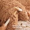 imageBedsure Chunky Knit Throw Blanket for Couch  100 Hand Knitted 506 lbs GentleSoft Blanket with Giant Chenille Yarn for Bed Living Room Home Decor Thick and Cozy Grey 50x60 Inches00  Orange