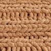 imageBedsure Chunky Knit Throw Blanket for Couch  100 Hand Knitted 506 lbs GentleSoft Blanket with Giant Chenille Yarn for Bed Living Room Home Decor Thick and Cozy Grey 50x60 Inches00  Orange