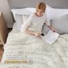 imageBedsure Chunky Knit Throw Blanket for Couch  100 Hand Knitted 506 lbs GentleSoft Blanket with Giant Chenille Yarn for Bed Living Room Home Decor Thick and Cozy Grey 50x60 Inches03  Cream White
