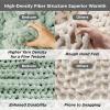 imageBedsure Chunky Knit Throw Blanket for Couch  100 Hand Knitted 506 lbs GentleSoft Blanket with Giant Chenille Yarn for Bed Living Room Home Decor Thick and Cozy Grey 50x60 Inches05  Sage Green