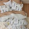 imageBedsure Comforter Set Queen Size  Cute Floral Bedding Comforter Set 3 Pieces 1 Soft Reversible Sage Green Botanical Flowers Comforter and 2 Pillow Shams01  Coconut White
