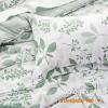imageBedsure Comforter Set Queen Size  Cute Floral Bedding Comforter Set 3 Pieces 1 Soft Reversible Sage Green Botanical Flowers Comforter and 2 Pillow Shams02  Sage Green