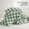 imageBedsure Comforter Set Queen Size  Cute Floral Bedding Comforter Set 3 Pieces 1 Soft Reversible Sage Green Botanical Flowers Comforter and 2 Pillow Shams06  Green
