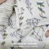 imageBedsure Comforter Set Queen Size  Cute Floral Bedding Comforter Set 3 Pieces 1 Soft Reversible Sage Green Botanical Flowers Comforter and 2 Pillow Shams01  Coconut White