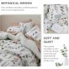 imageBedsure Comforter Set Queen Size  Cute Floral Bedding Comforter Set 3 Pieces 1 Soft Reversible Sage Green Botanical Flowers Comforter and 2 Pillow Shams01  Coconut White