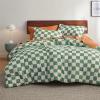 imageBedsure Comforter Set Queen Size  Cute Floral Bedding Comforter Set 3 Pieces 1 Soft Reversible Sage Green Botanical Flowers Comforter and 2 Pillow Shams06  Green