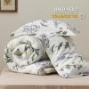 imageBedsure Comforter Set Queen Size  Cute Floral Bedding Comforter Set 3 Pieces 1 Soft Reversible Sage Green Botanical Flowers Comforter and 2 Pillow Shams01  Coconut White
