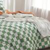 imageBedsure Comforter Set Queen Size  Cute Floral Bedding Comforter Set 3 Pieces 1 Soft Reversible Sage Green Botanical Flowers Comforter and 2 Pillow Shams06  Green