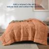 imageBedsure Comforters Queen Size  Down Alternative Comforter for All Season UltraSoft Prewashed Duvet with 4 Tabs Lightweight ampamp Warm Bedding  Machine Washable Linen Queen 88x88 InchesBurnt Orange