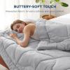 imageBedsure Comforters Queen Size  Down Alternative Comforter for All Season UltraSoft Prewashed Duvet with 4 Tabs Lightweight ampamp Warm Bedding  Machine Washable Linen Queen 88x88 InchesGrey