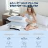 imageBedsure Cooling Bed Pillows for Sleeping Shredded Memory Foam King Pillows Set of 2 Luxury Cover Made of Rayon Derived from Bamboo Adjustable Firmness for Side Back Stomach and Hot SleepersStandard