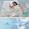 imageBedsure Cooling Blankets for Hot Sleepers  Cold and Lightweight Gift for Night Sweats Summer Blanket Full Size Ice Cooled Breathable Comforter for Bed and Couch Grey 80x90 InchesGrey