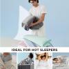 imageBedsure Cooling Blankets for Hot Sleepers  Cold and Lightweight Gift for Night Sweats Summer Blanket Full Size Ice Cooled Breathable Comforter for Bed and Couch Grey 80x90 InchesLinen