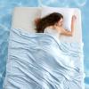 imageBedsure Cooling Blankets for Hot Sleepers  Cold and Lightweight Gift for Night Sweats Summer Blanket Full Size Ice Cooled Breathable Comforter for Bed and Couch Grey 80x90 InchesBlue