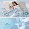 imageBedsure Cooling Blankets for Hot Sleepers  Cold and Lightweight Gift for Night Sweats Summer Blanket Full Size Ice Cooled Breathable Comforter for Bed and Couch Grey 80x90 InchesBlue