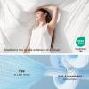 imageBedsure Cooling Blankets for Hot Sleepers  Cold and Lightweight Gift for Night Sweats Summer Blanket Full Size Ice Cooled Breathable Comforter for Bed and Couch Grey 80x90 InchesWhite