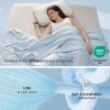 imageBedsure Cooling Blankets for Hot Sleepers  Cold and Lightweight Gift for Night Sweats Summer Blanket Full Size Ice Cooled Breathable Comforter for Bed and Couch Grey 80x90 InchesBlue