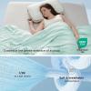 imageBedsure Cooling Blankets for Hot Sleepers  Cold and Lightweight Gift for Night Sweats Summer Blanket Full Size Ice Cooled Breathable Comforter for Bed and Couch Grey 80x90 InchesGreen