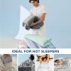 imageBedsure Cooling Blankets for Hot Sleepers  Cold and Lightweight Gift for Night Sweats Summer Blanket Full Size Ice Cooled Breathable Comforter for Bed and Couch Grey 80x90 InchesGrey