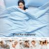 imageBedsure Cooling Comforter Twin XL  Cooling Blankets for Hot Sleepers Lightweight Comforter for Summer with DualSided Cool Tech Soft Breathable Cold Blanket for Sleeping Grey 68x92 InchesLight Blue