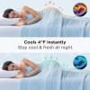 imageBedsure Cooling Comforter Twin XL  Cooling Blankets for Hot Sleepers Lightweight Comforter for Summer with DualSided Cool Tech Soft Breathable Cold Blanket for Sleeping Grey 68x92 InchesLight Blue